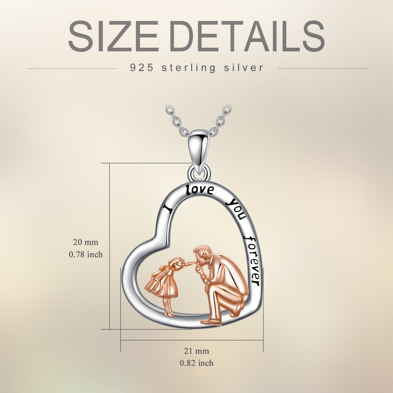 Father-Daughter Heart Necklace