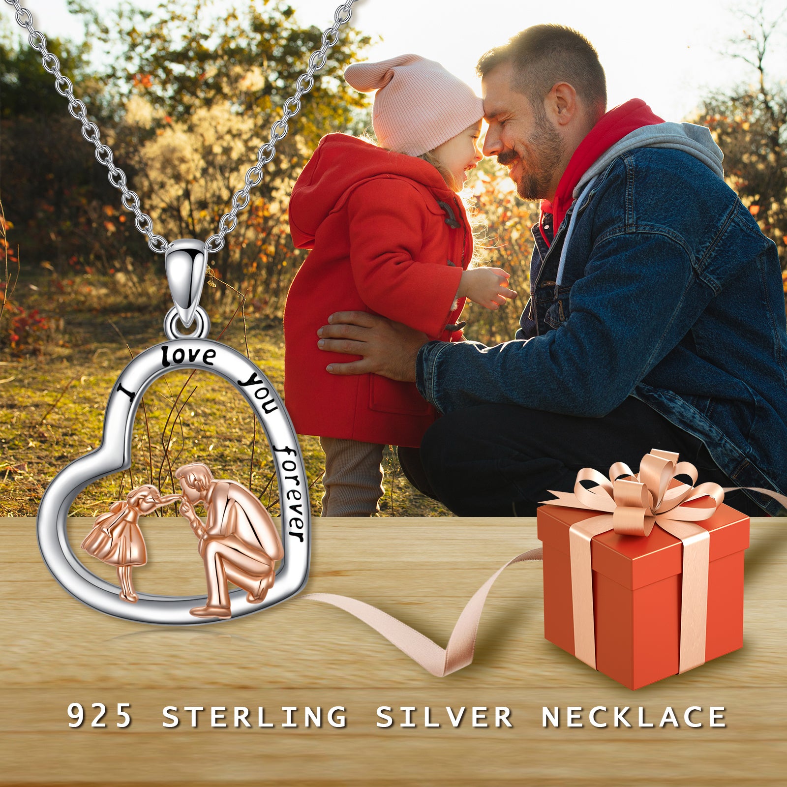 Father-Daughter Heart Necklace
